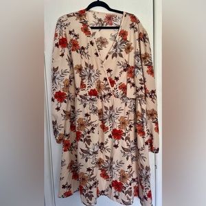 floral print a-line dress